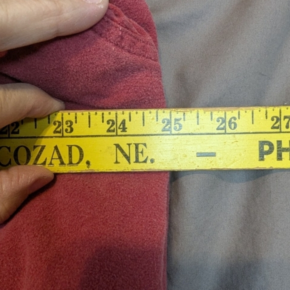 M. Fine & Sons medium button down shirt in soft red/mauve - Picture 11 of 12